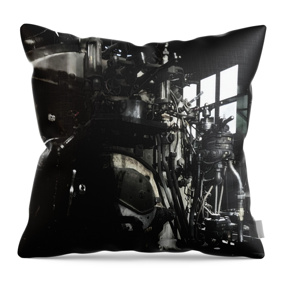 Car Throw Pillow featuring the photograph Steam Engine Boiler Chama, NM. by Rene Vasquez