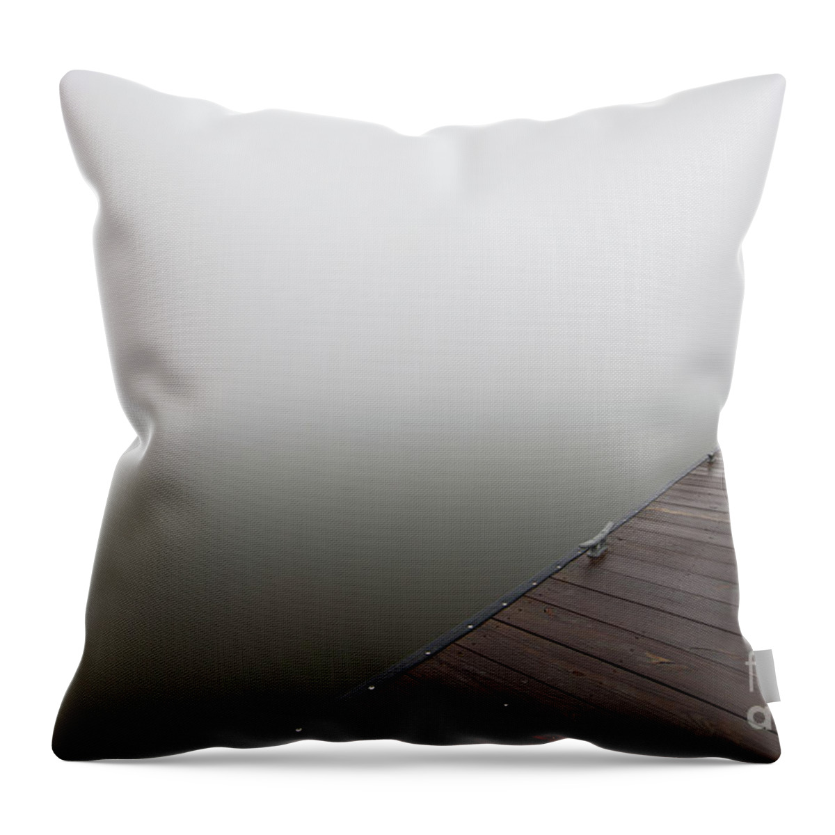 Fog Throw Pillow featuring the photograph Step into the Abyss - Sea Fog by Dale Powell