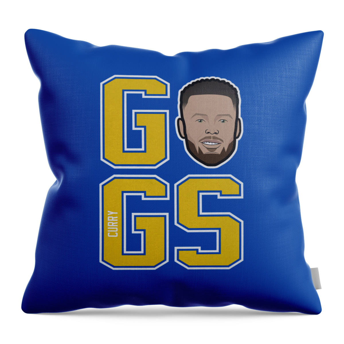 Steph Curry Go Gs Throw Pillow featuring the digital art Steph Curry GO GS by Kelvin Kent