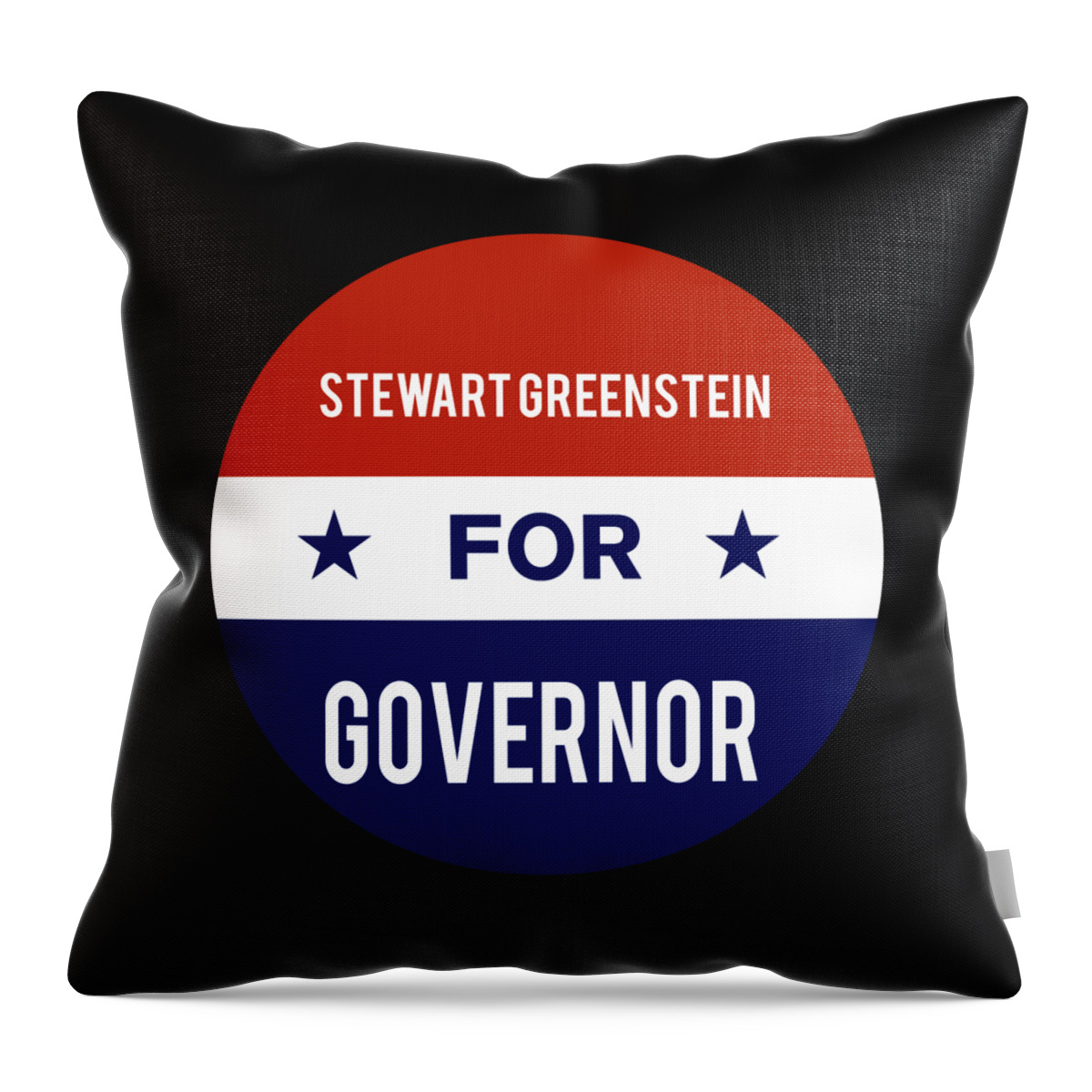 Election Throw Pillow featuring the digital art Stewart Greenstein For Governor by Flippin Sweet Gear