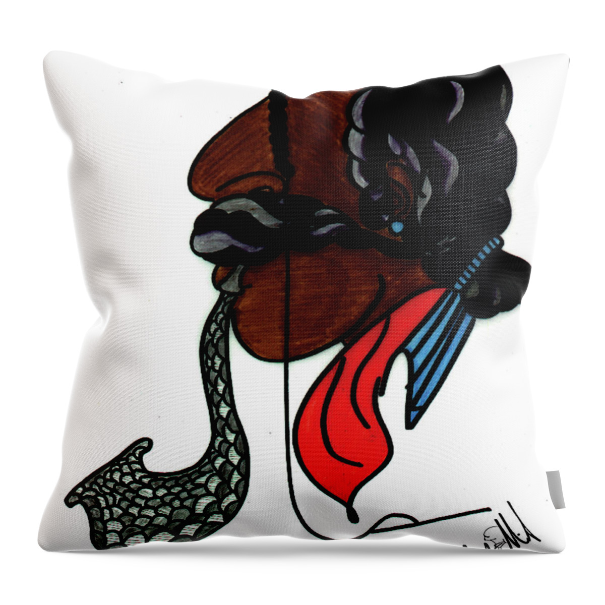  Throw Pillow featuring the painting Still Smokin by Jimmy Williams