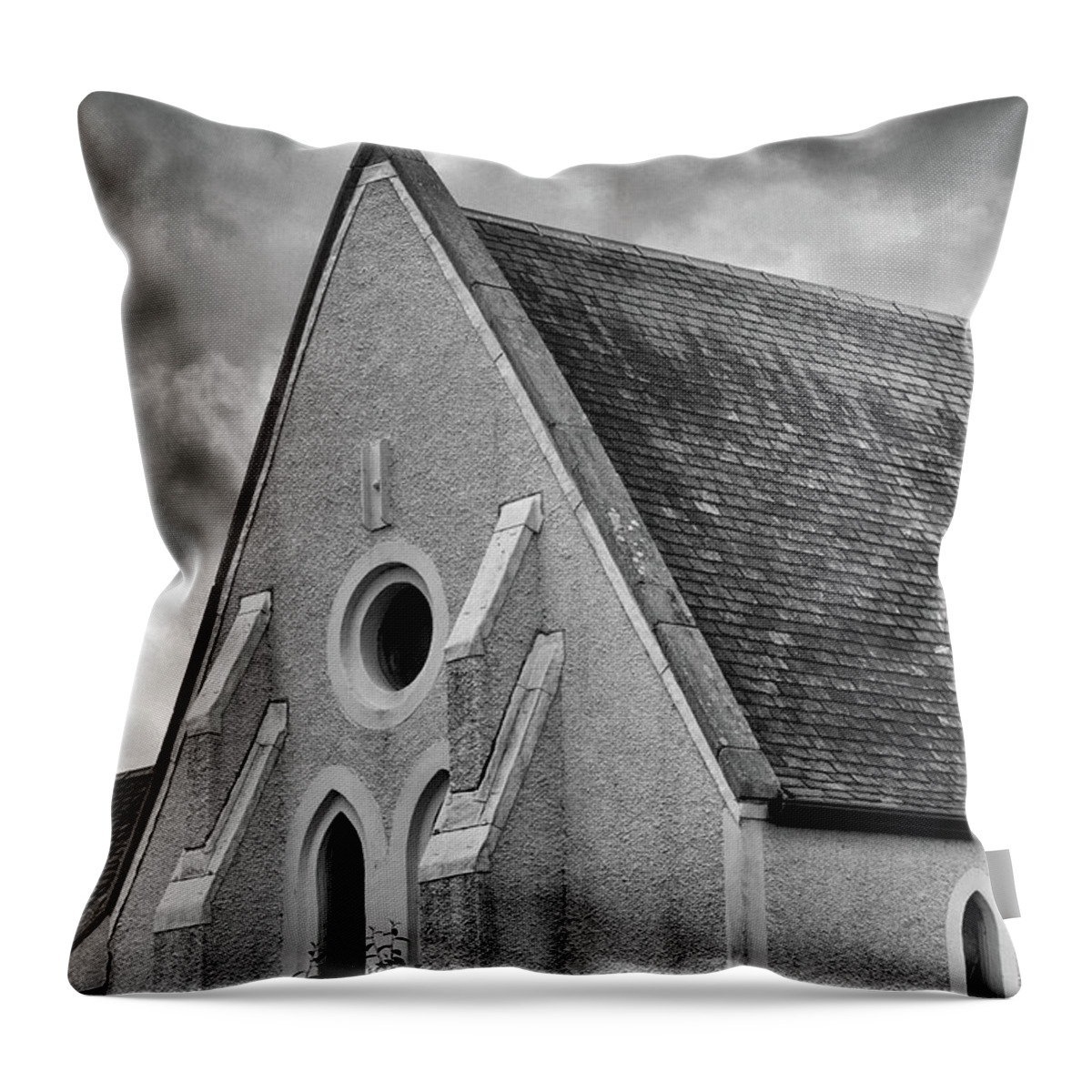 Saint Mungo Throw Pillow featuring the photograph St.Mungo's Church - Ladycroft, Edinburgh by Yvonne Johnstone