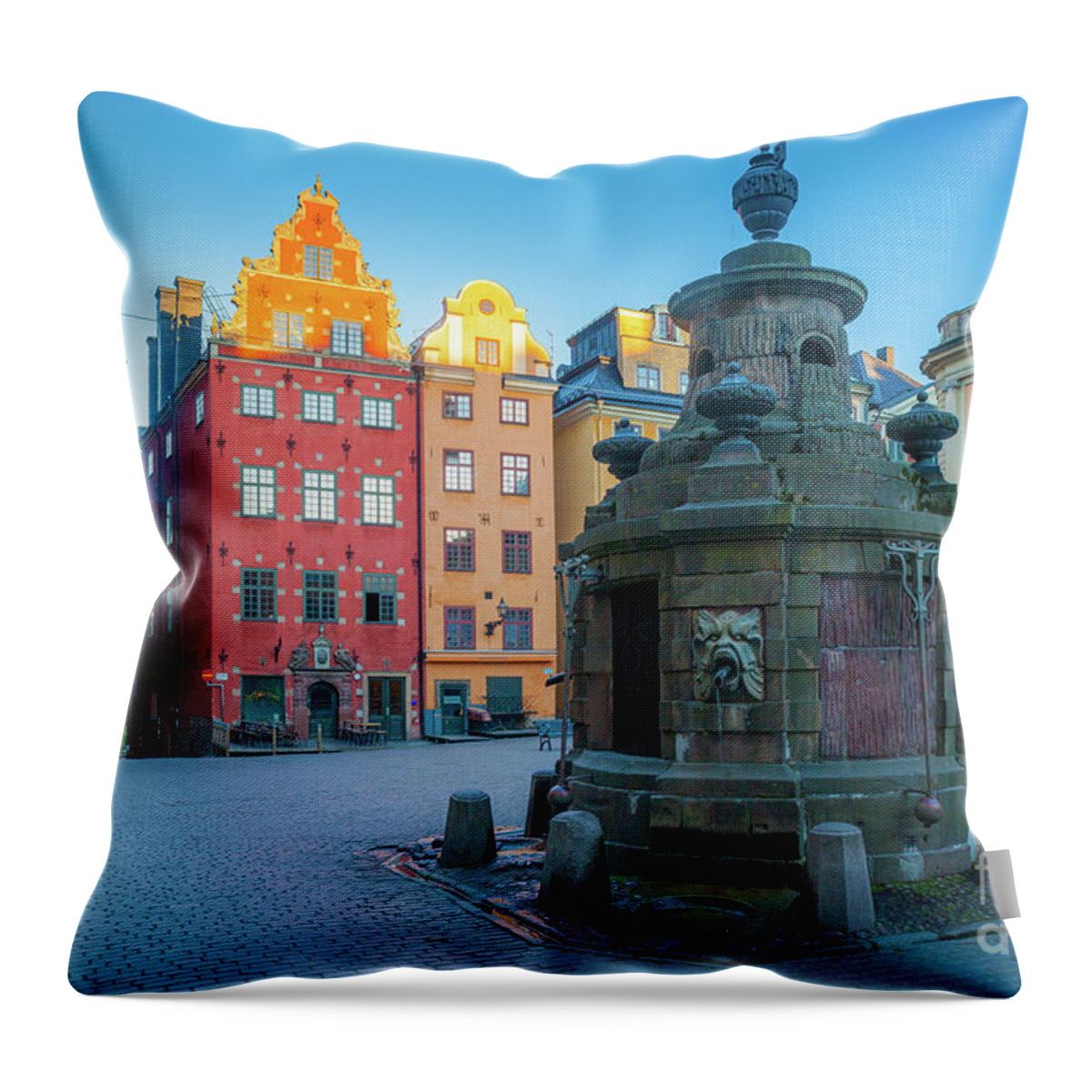 Europe Throw Pillow featuring the photograph Stockholm Stortorget by Inge Johnsson