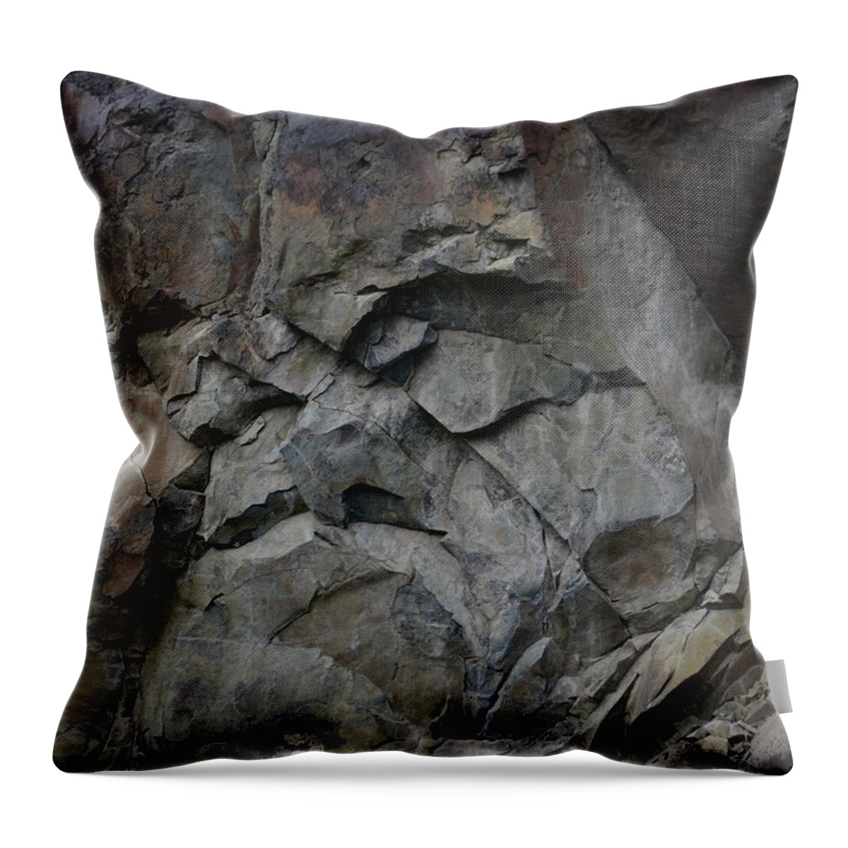 Rock Band Throw Pillow featuring the photograph Stone Cold by YHWHY Vance