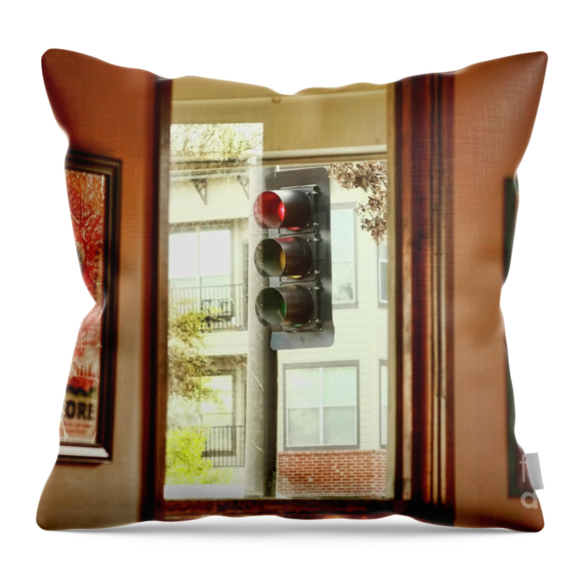 Window Throw Pillow featuring the photograph Stop by Joan Bertucci