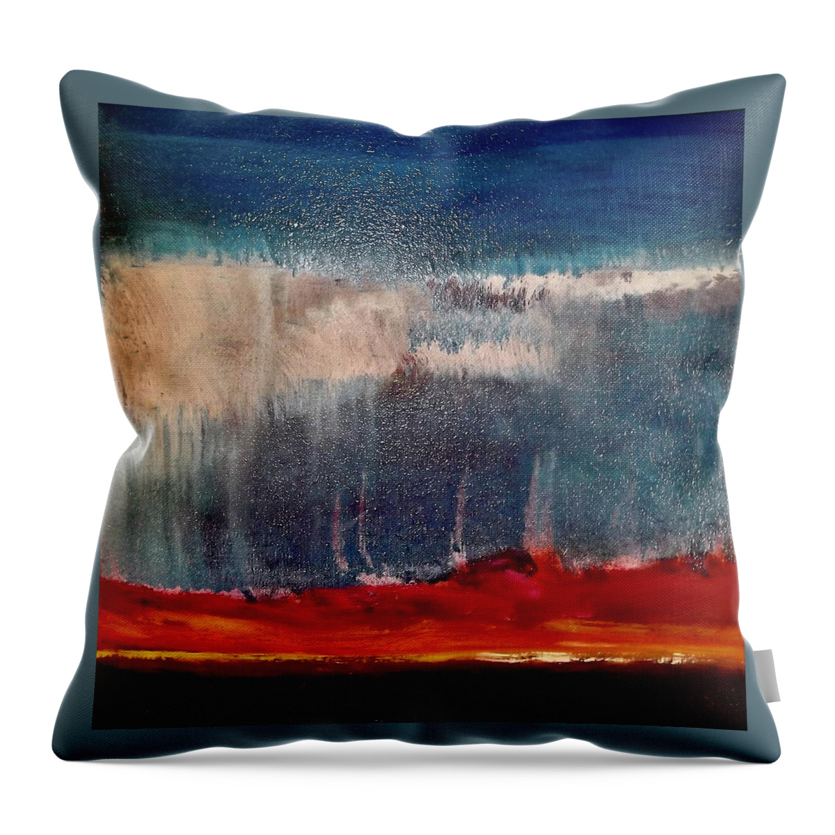 Painting Throw Pillow featuring the painting Storm by Les Leffingwell