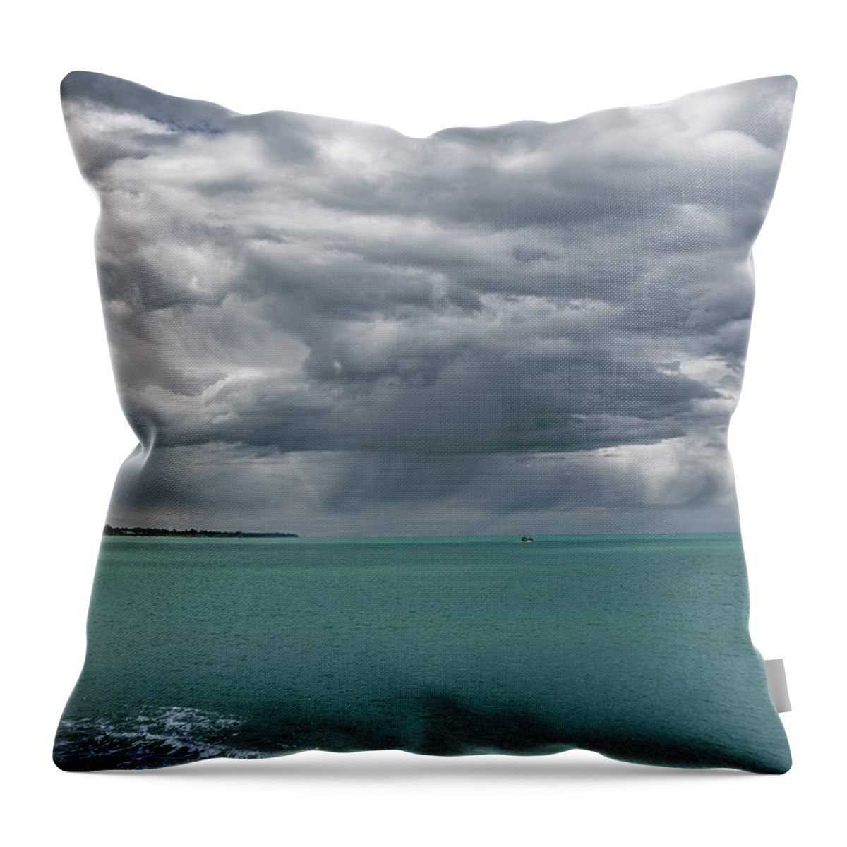 Storm Throw Pillow featuring the photograph Storm to Come by Photto Ltd