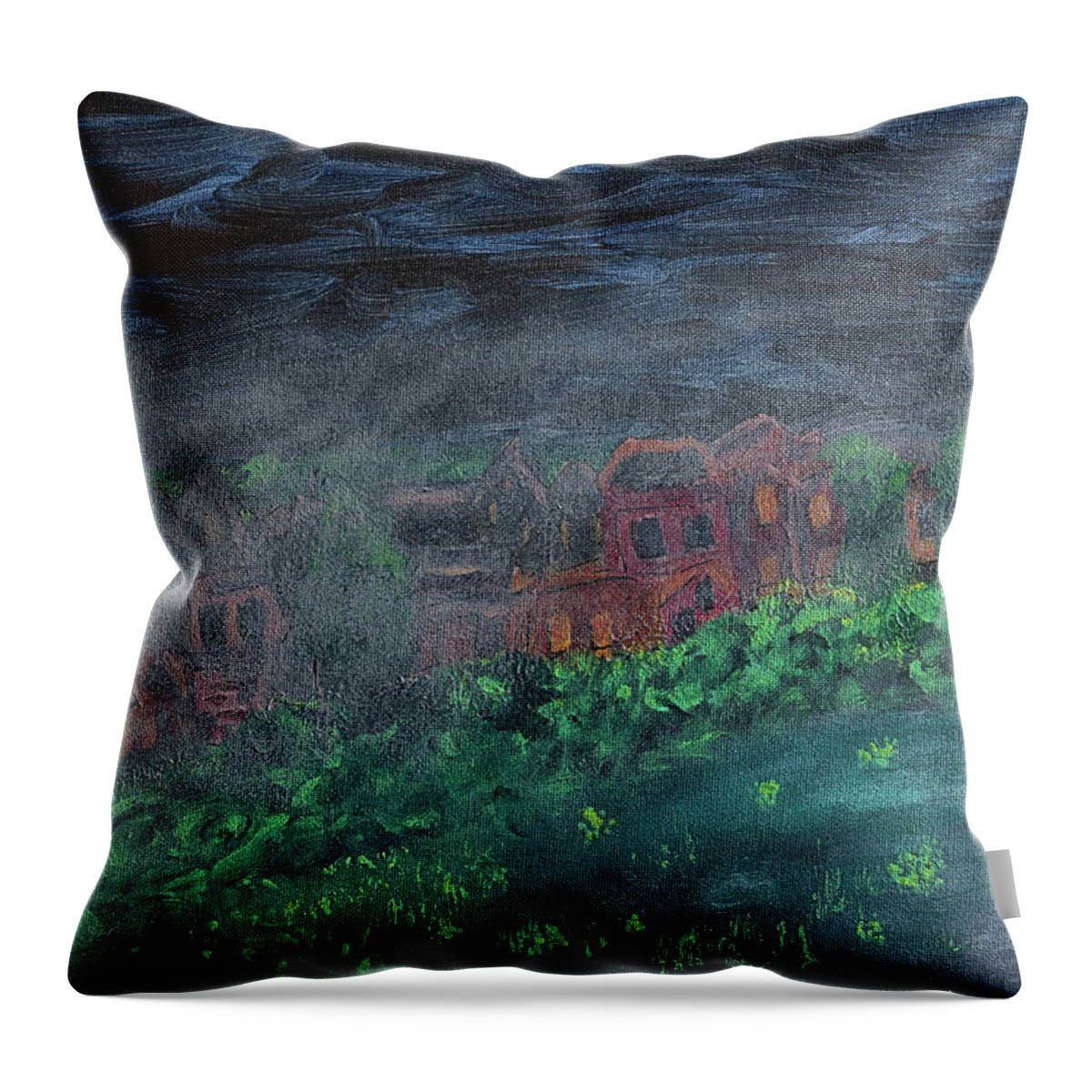 Art Throw Pillow featuring the painting Stormy Norwest by Jay Heifetz