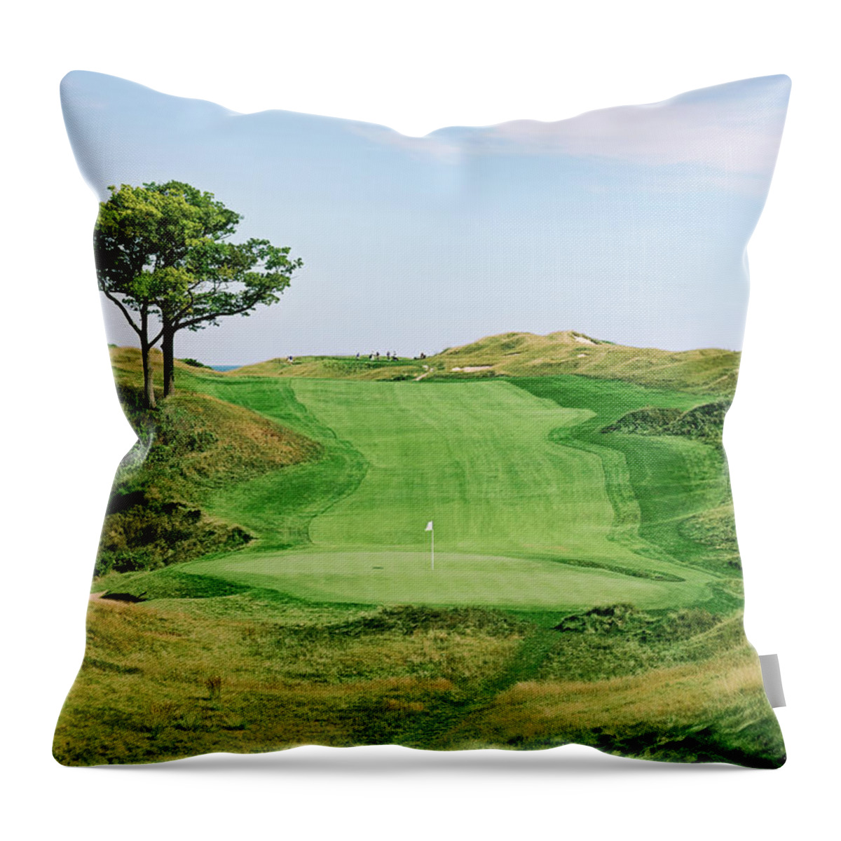 Whistling Straits Throw Pillow featuring the photograph Straits No. 9 by Scott Pellegrin