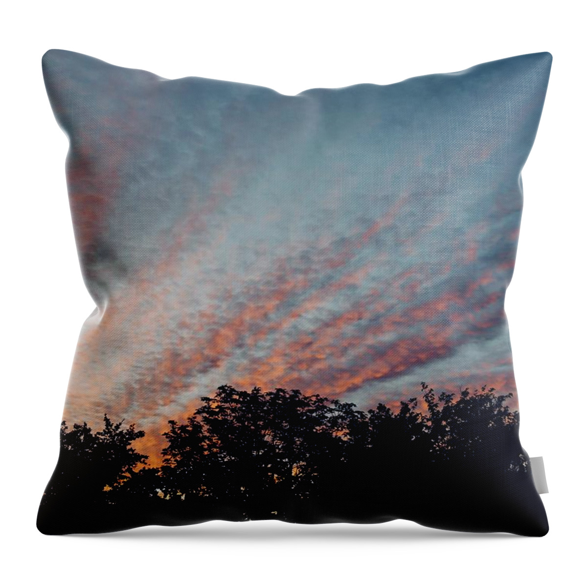 Sunrise Throw Pillow featuring the photograph Stratus Sunrise by Michele Myers