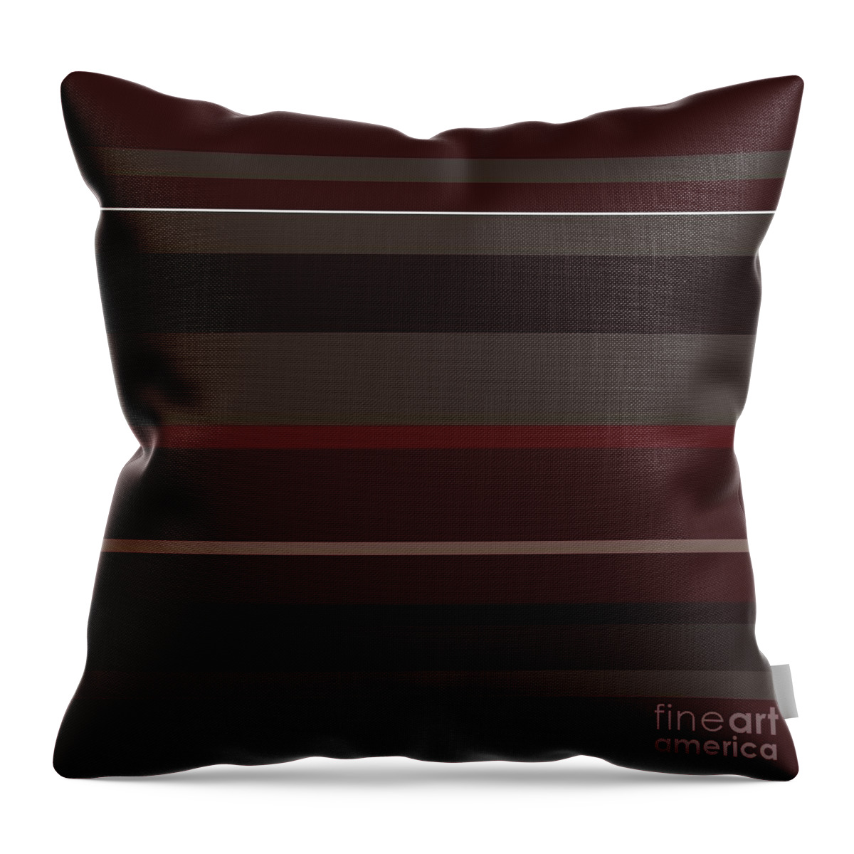 Red Throw Pillow featuring the digital art Strawberry Dark by Wade Hampton