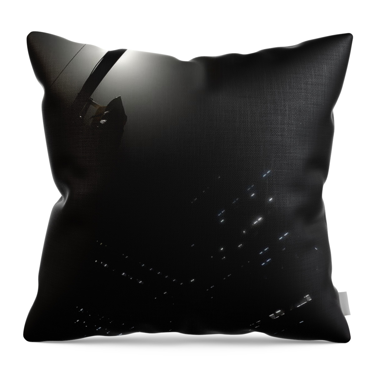 Night Throw Pillow featuring the photograph Streetlamp At Night by Kreddible Trout