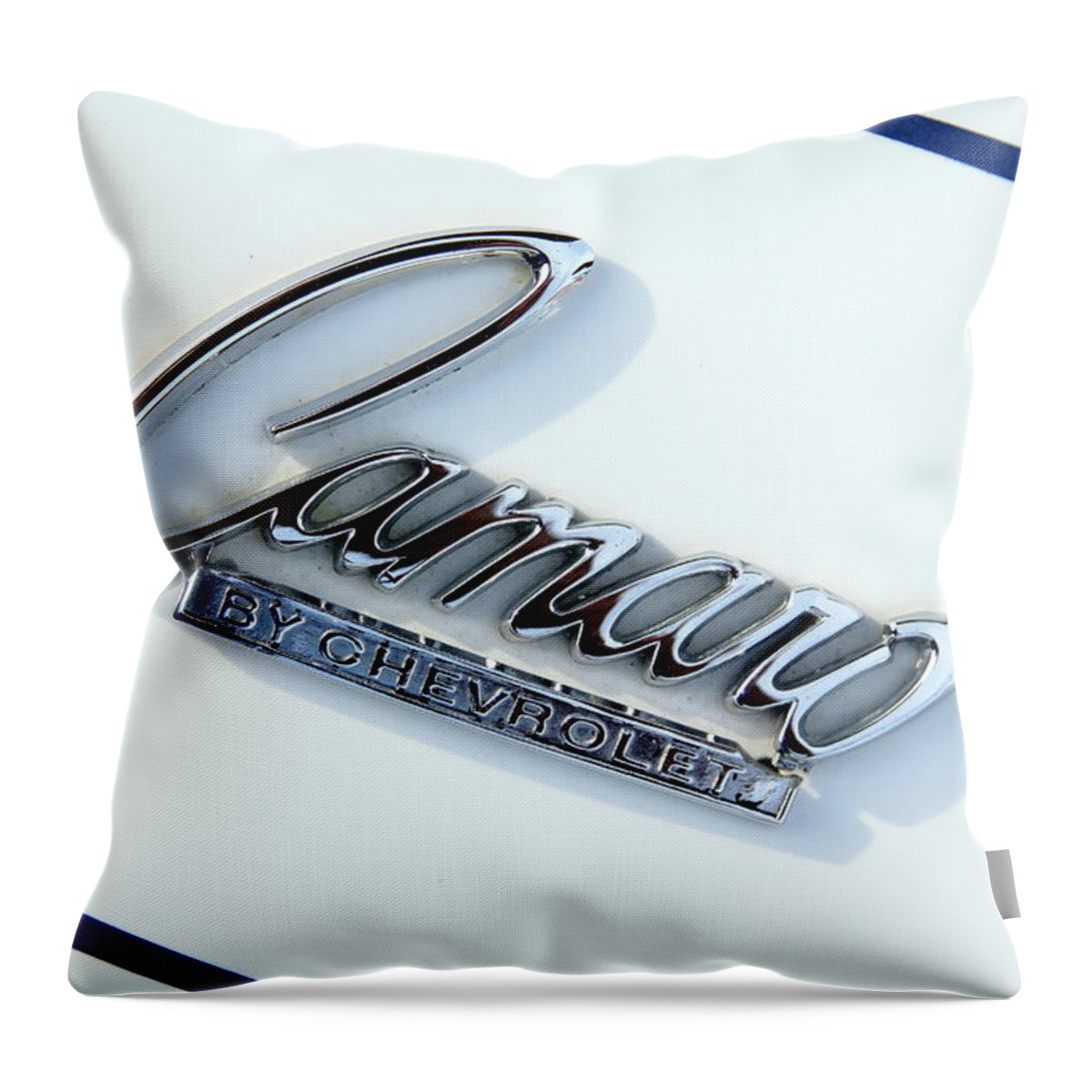 Chevrolet Camaro Ss Throw Pillow featuring the photograph Striped Cam by Lens Art Photography By Larry Trager