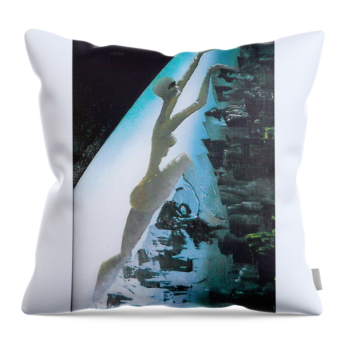  Throw Pillow featuring the painting Striving by Lorena Fernandez