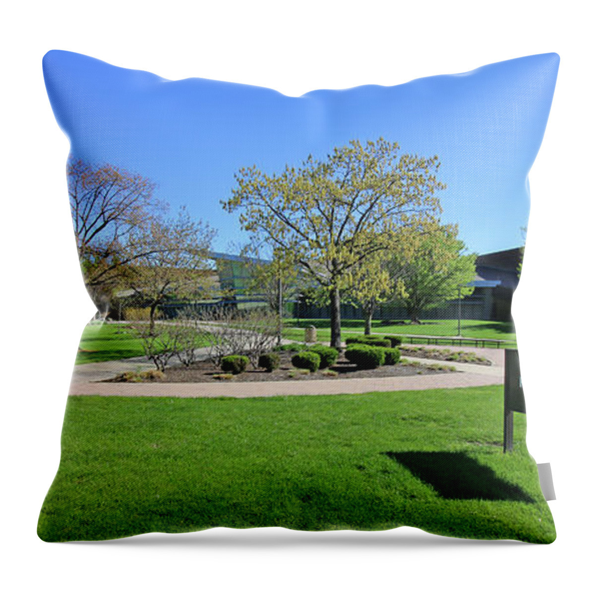 Student Throw Pillow featuring the photograph Student Recreation Center Bowling Green State University 5974 by Jack Schultz