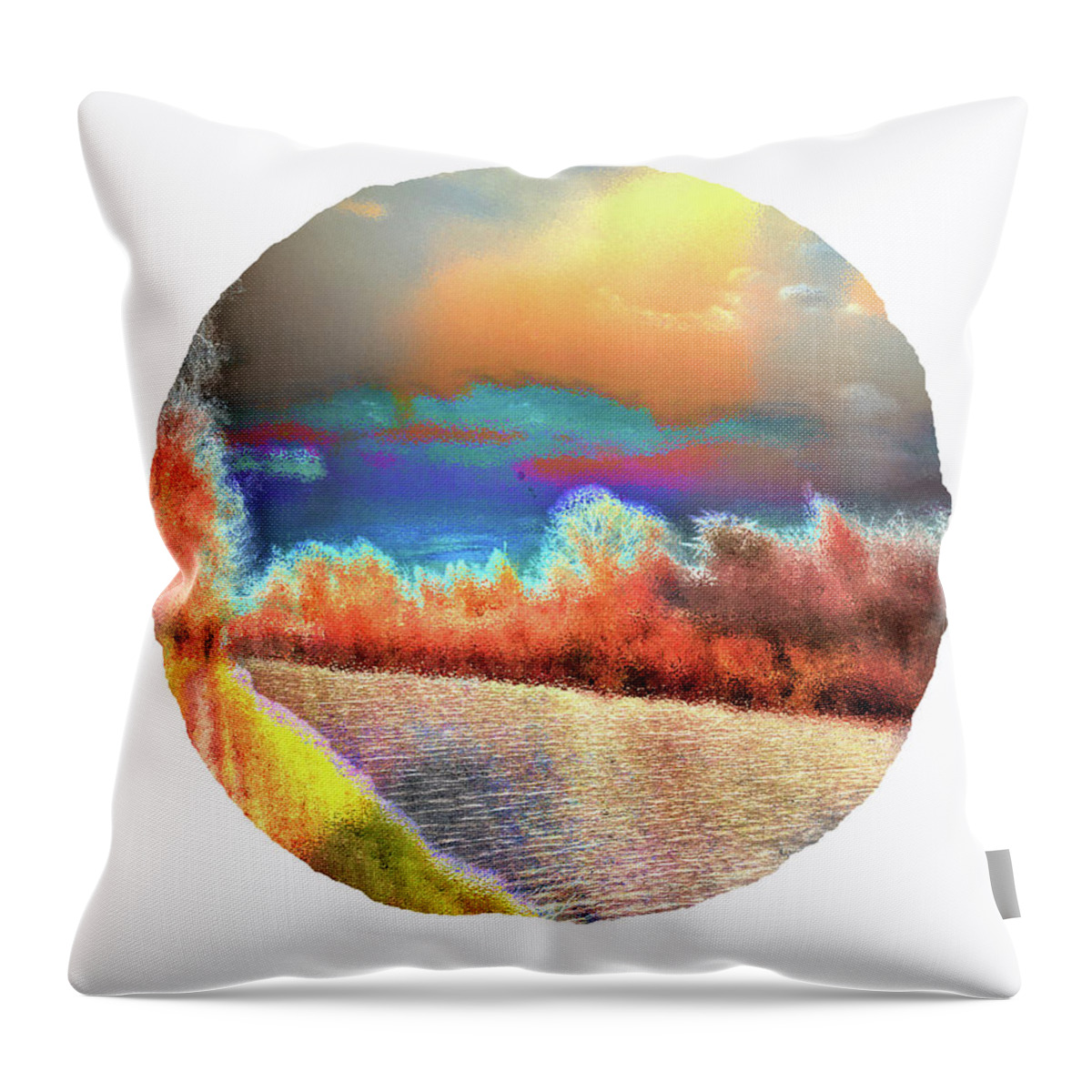 Sublime Throw Pillow featuring the photograph Sublime Light Circular Landscape by Itsonlythemoon -