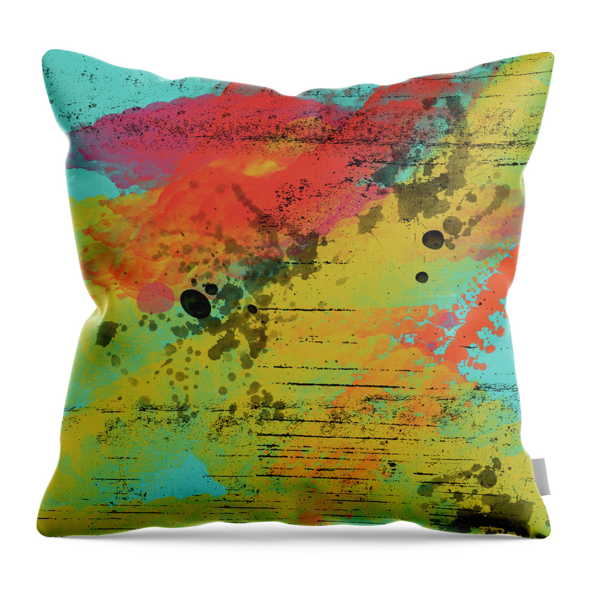 Summer Vibe Throw Pillow featuring the painting Summer Vibe by Kandy Hurley