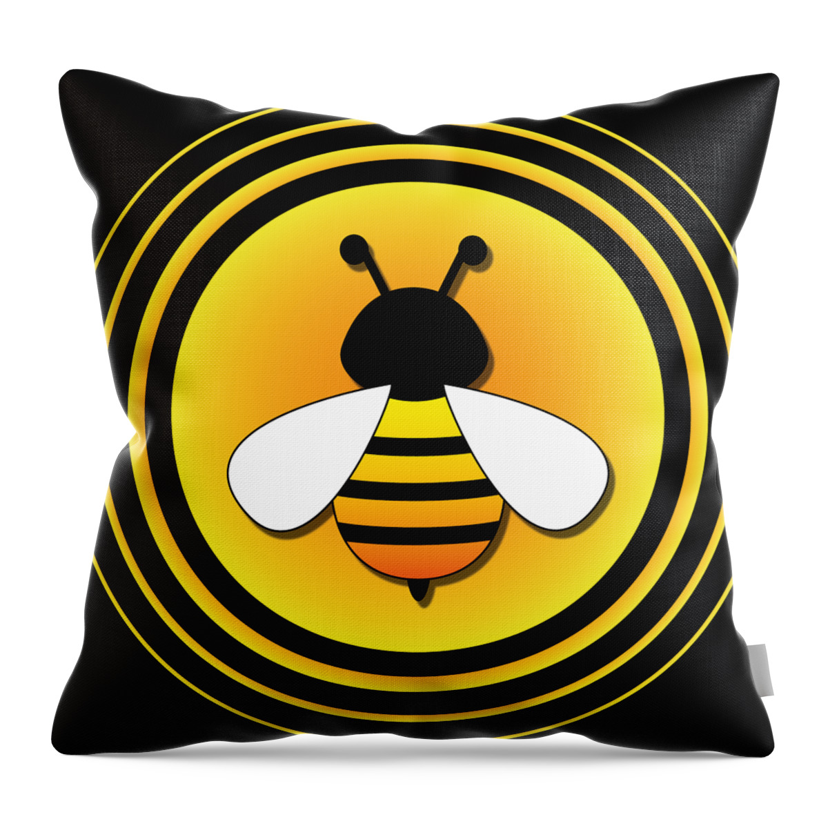 Honey Bee Throw Pillow featuring the digital art Sun Bee by Pelo Blanco Photo