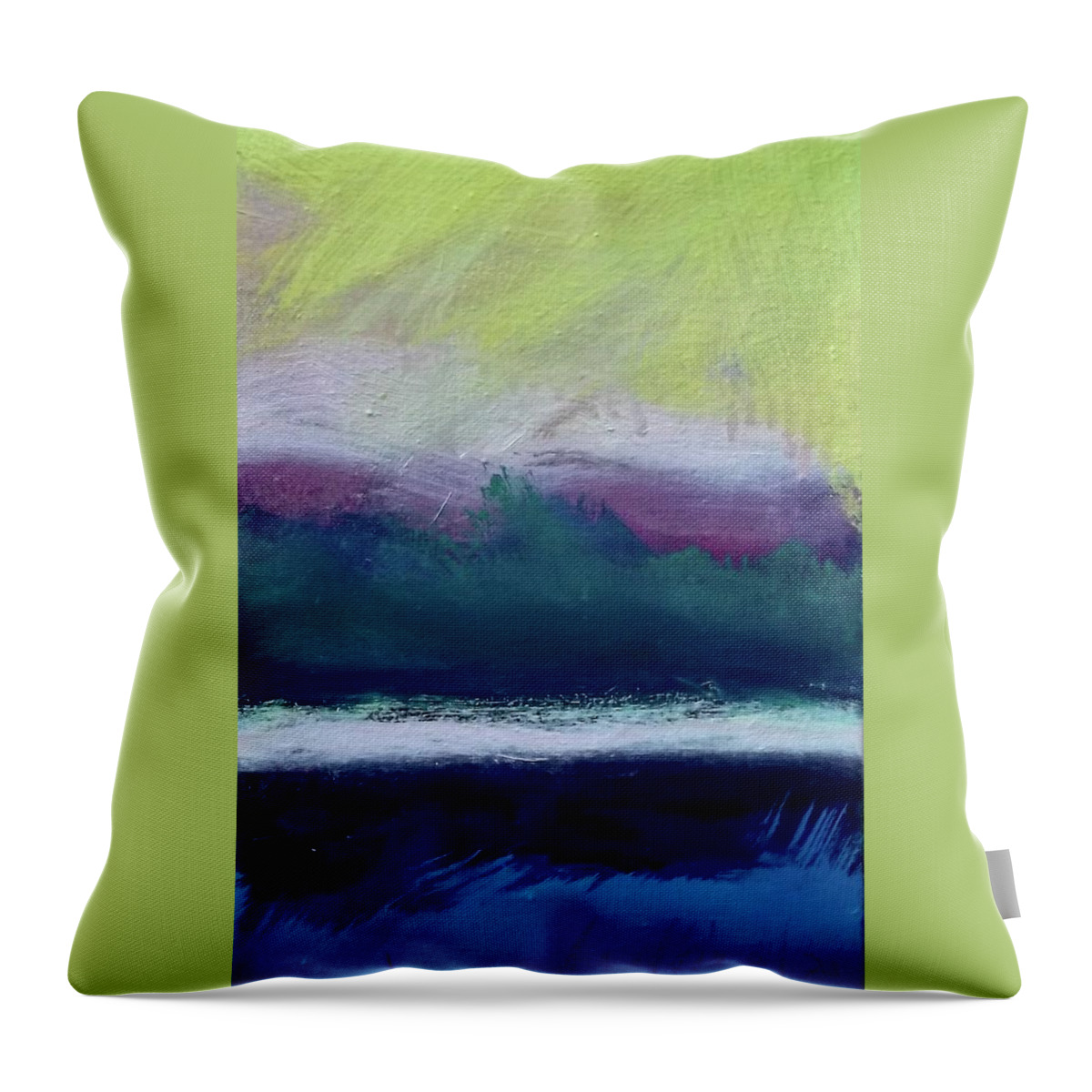 Painting Throw Pillow featuring the painting Sun Blast by Les Leffingwell