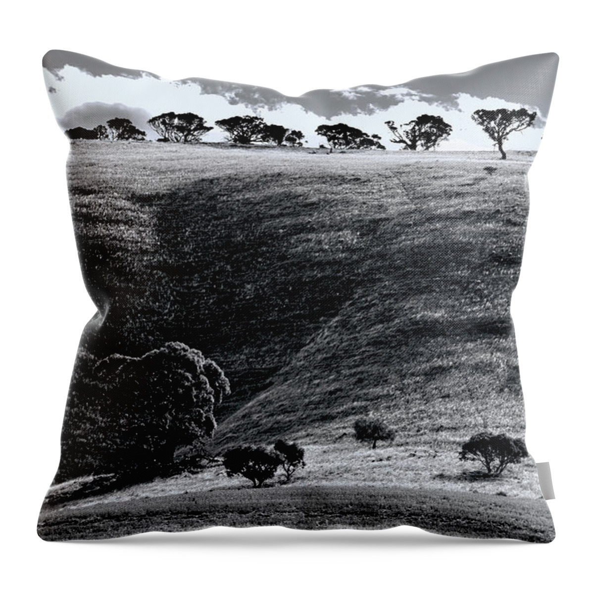 Hills Throw Pillow featuring the photograph Sun On The Hills by Wayne Sherriff