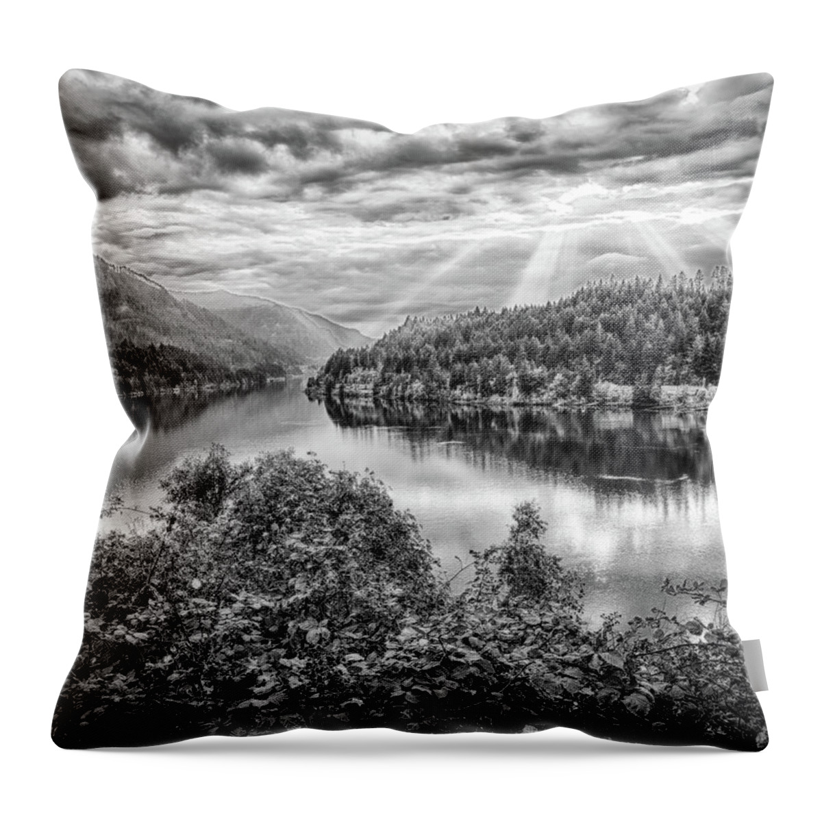2018 Throw Pillow featuring the photograph Sunbeams on the Gorge by Gerri Bigler