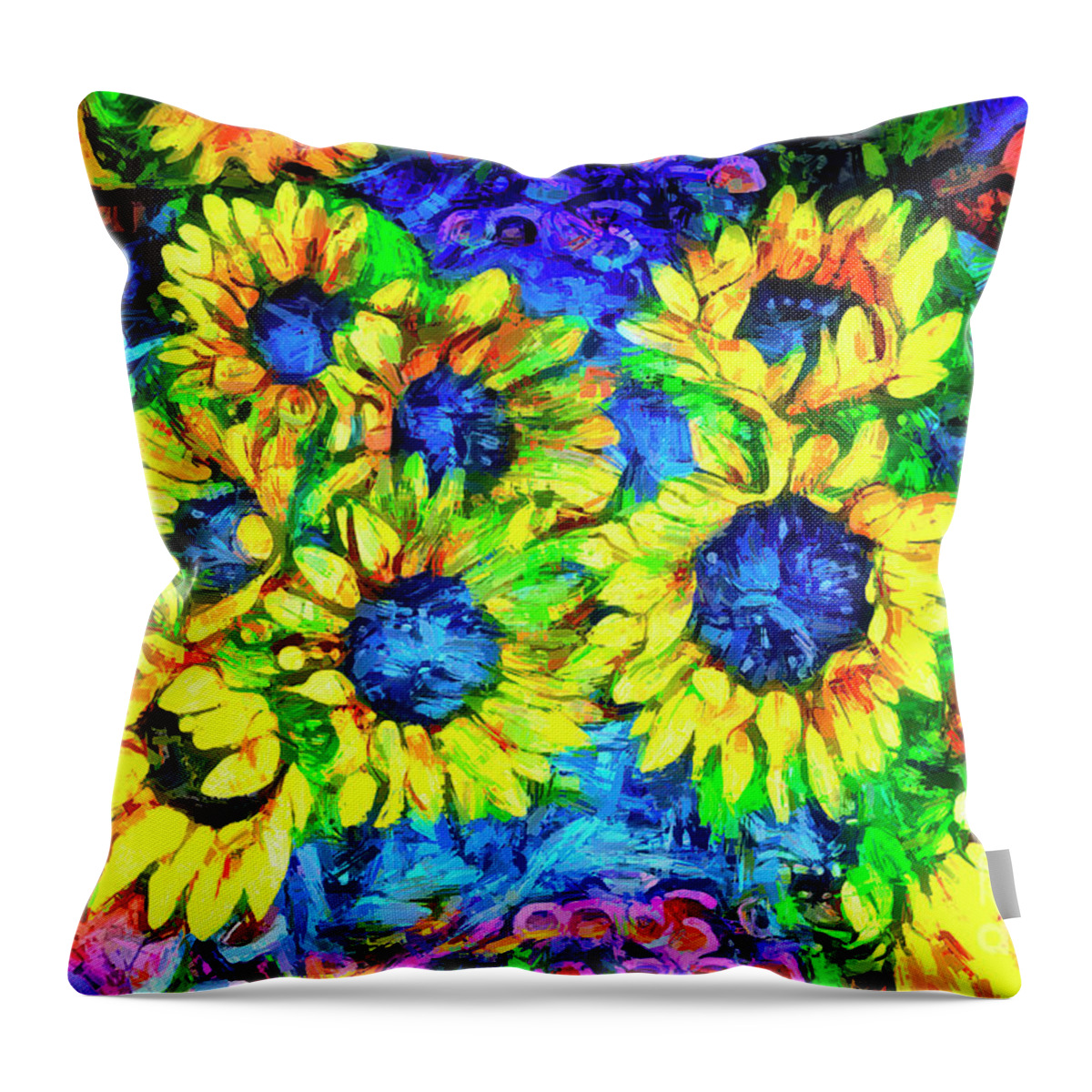 Floral Throw Pillow featuring the photograph Sunfloriest by Jack Torcello