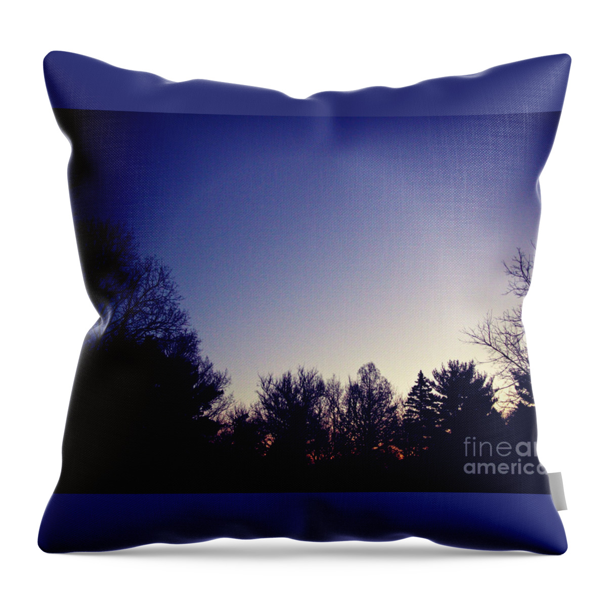 Landscape Photography Throw Pillow featuring the photograph Sunrise After the Blue Hour by Frank J Casella