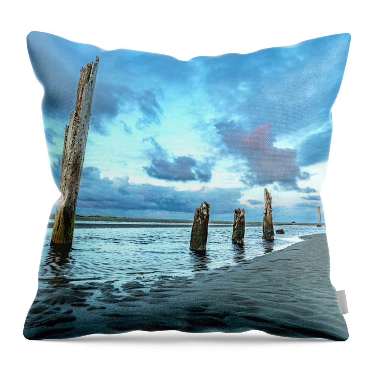 Clouds Throw Pillow featuring the photograph Sunrise at Joe Creek by Bob VonDrachek