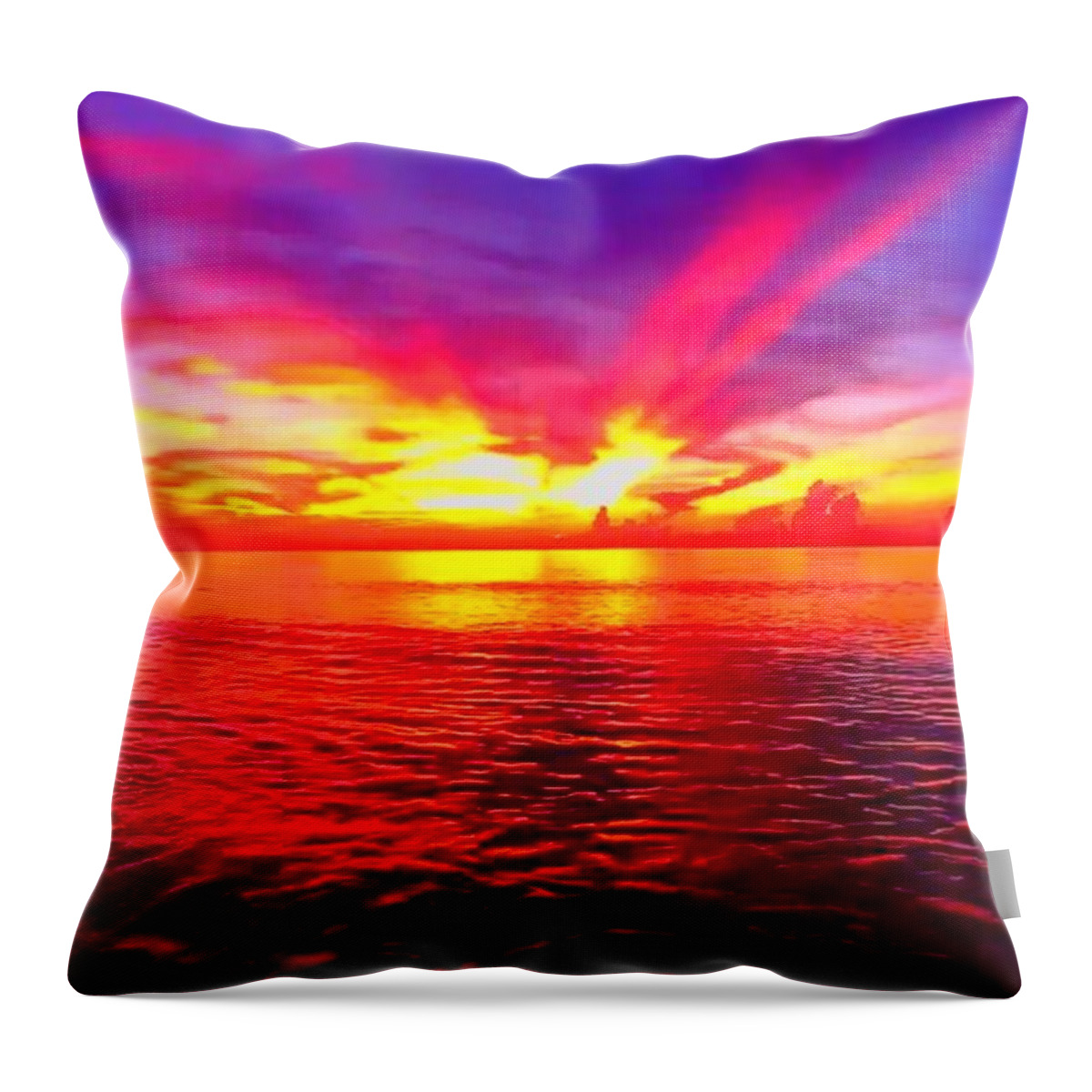 Sunrise Throw Pillow featuring the photograph Sunrise Beach 18 by Rip Read
