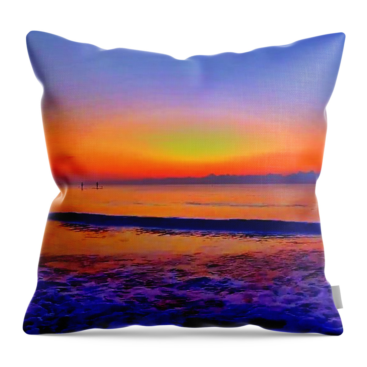 Sunrise Throw Pillow featuring the photograph Sunrise Beach 256 by Rip Read