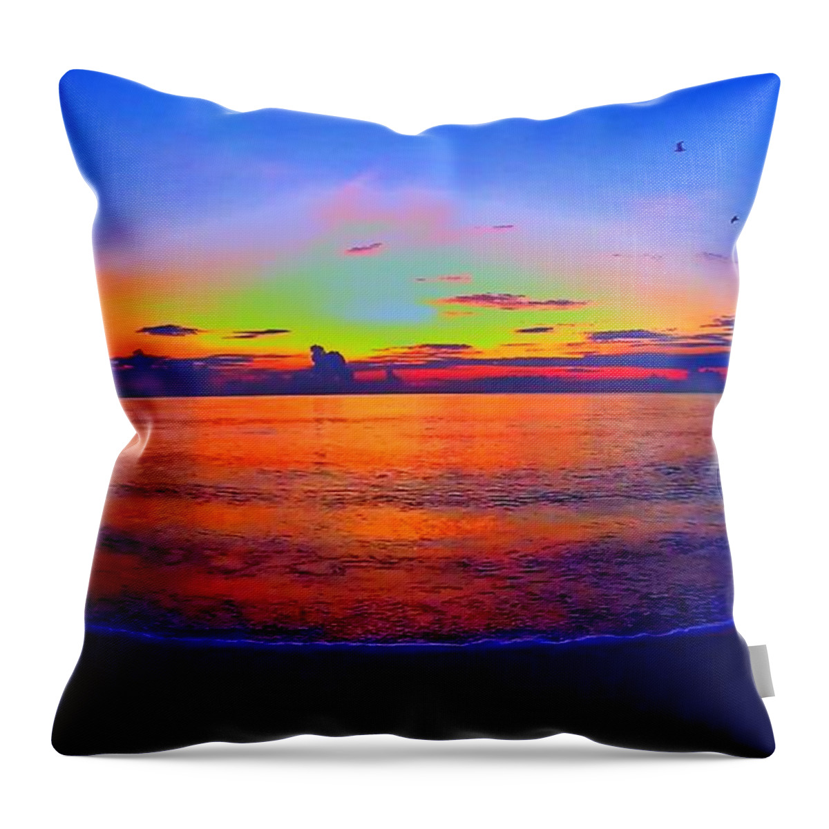 Sunrise Throw Pillow featuring the photograph Sunrise Beach 36 by Rip Read