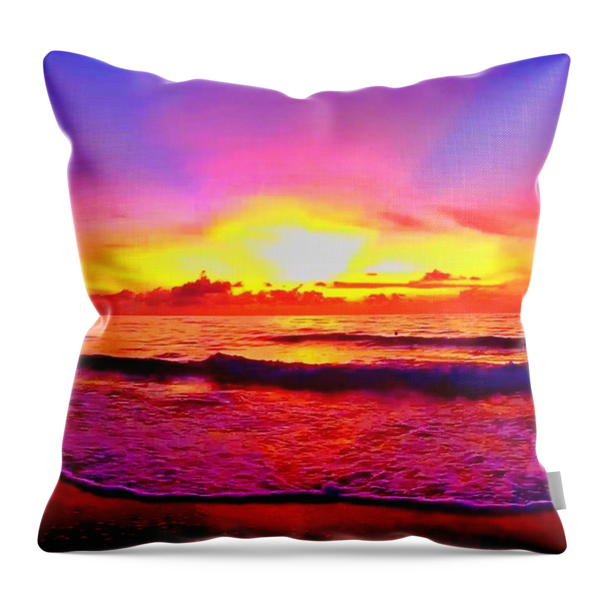 Sunrise Throw Pillow featuring the photograph Sunrise Beach 44 by Rip Read