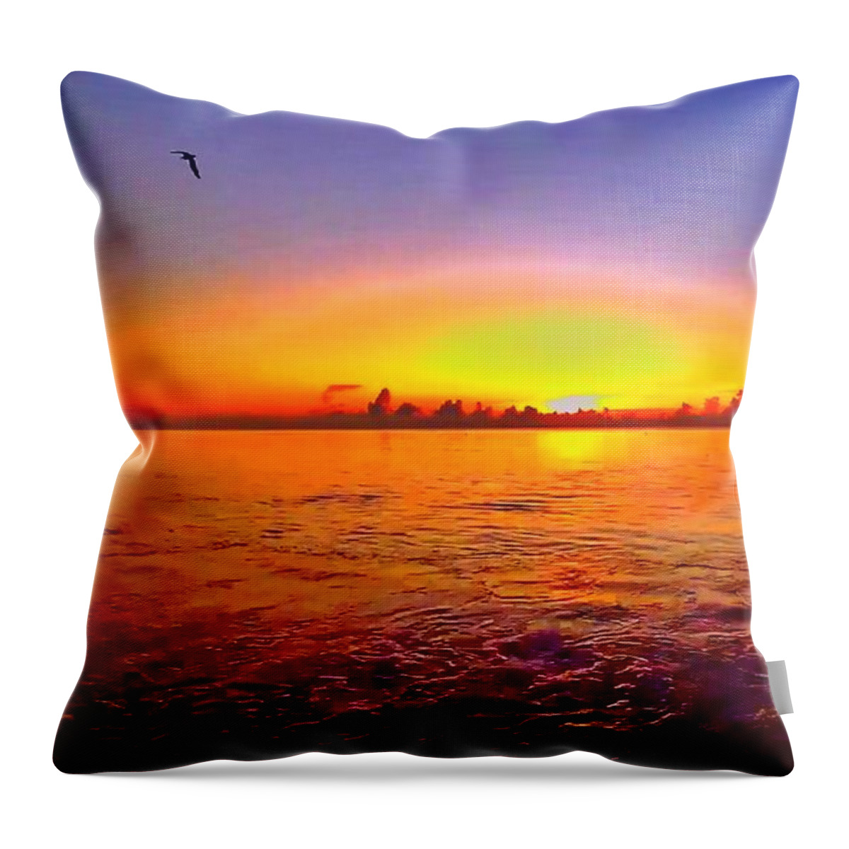 Sunrise Throw Pillow featuring the photograph Sunrise Beach 450 by Rip Read