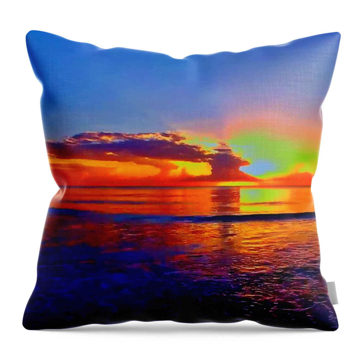 Sunrise Throw Pillow featuring the photograph Sunrise Beach 666 by Rip Read