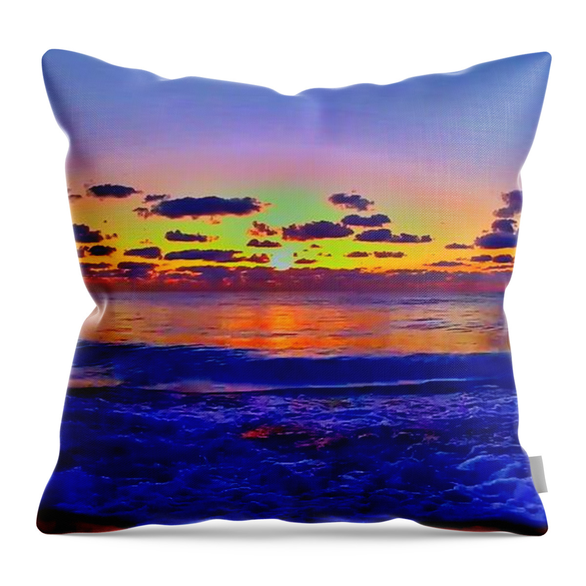 Sunrise Throw Pillow featuring the photograph Sunrise Beach 8 by Rip Read