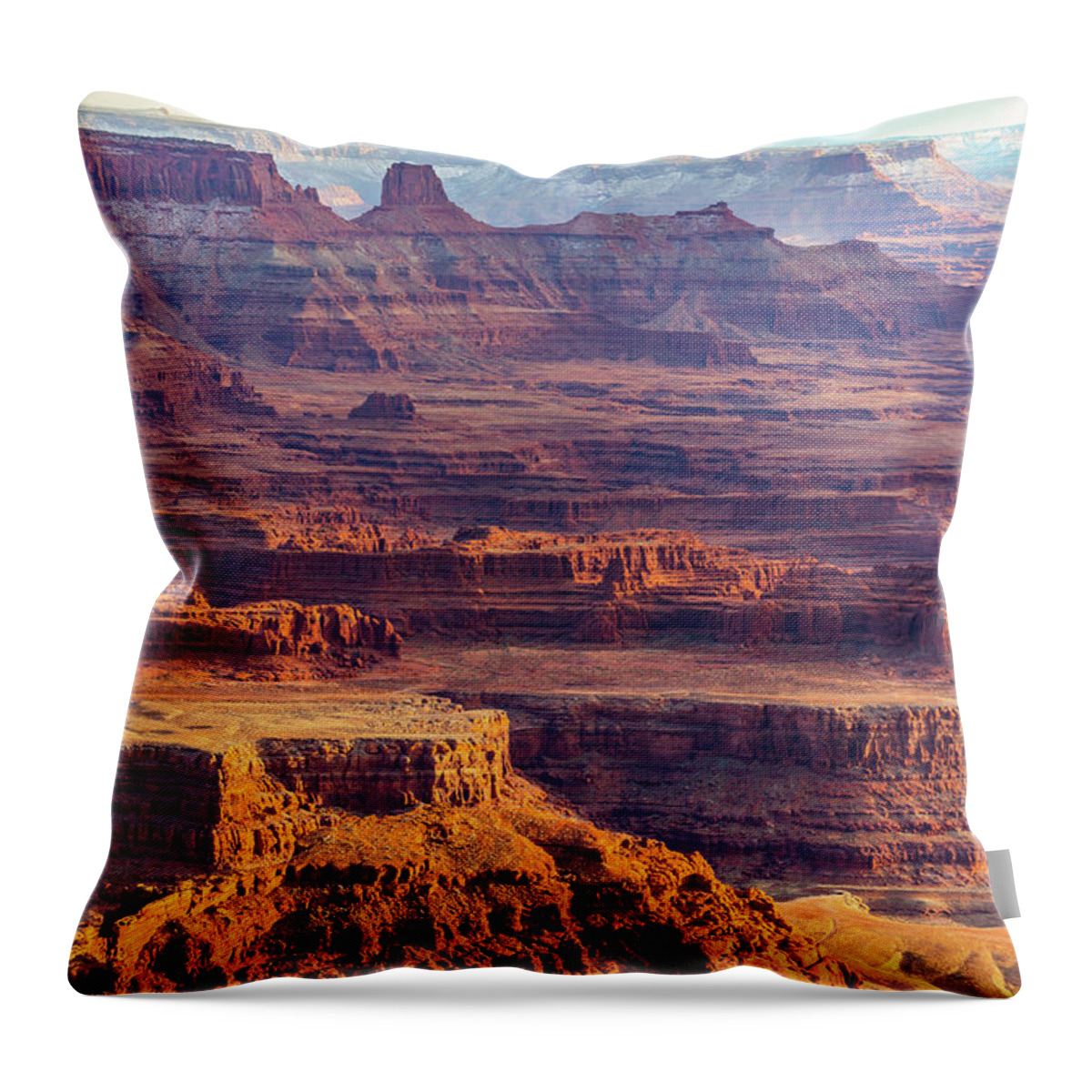 Landscape Throw Pillow featuring the photograph Sunset at Dead Horse Point by Marc Crumpler