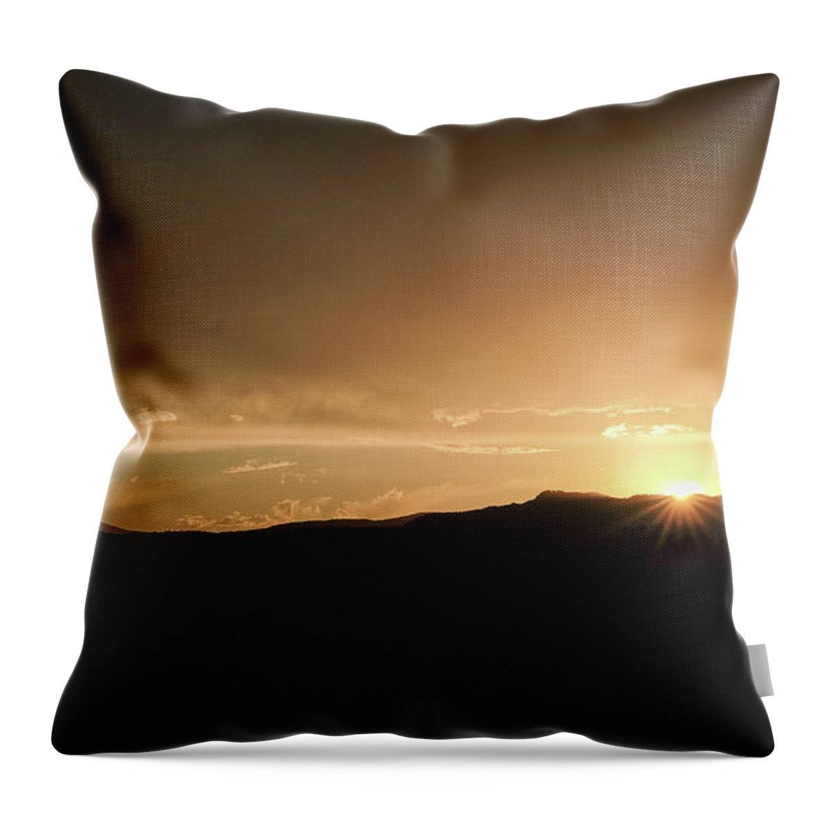Colorado Throw Pillow featuring the photograph Sunset at Horsetooth Rock by Monte Stevens
