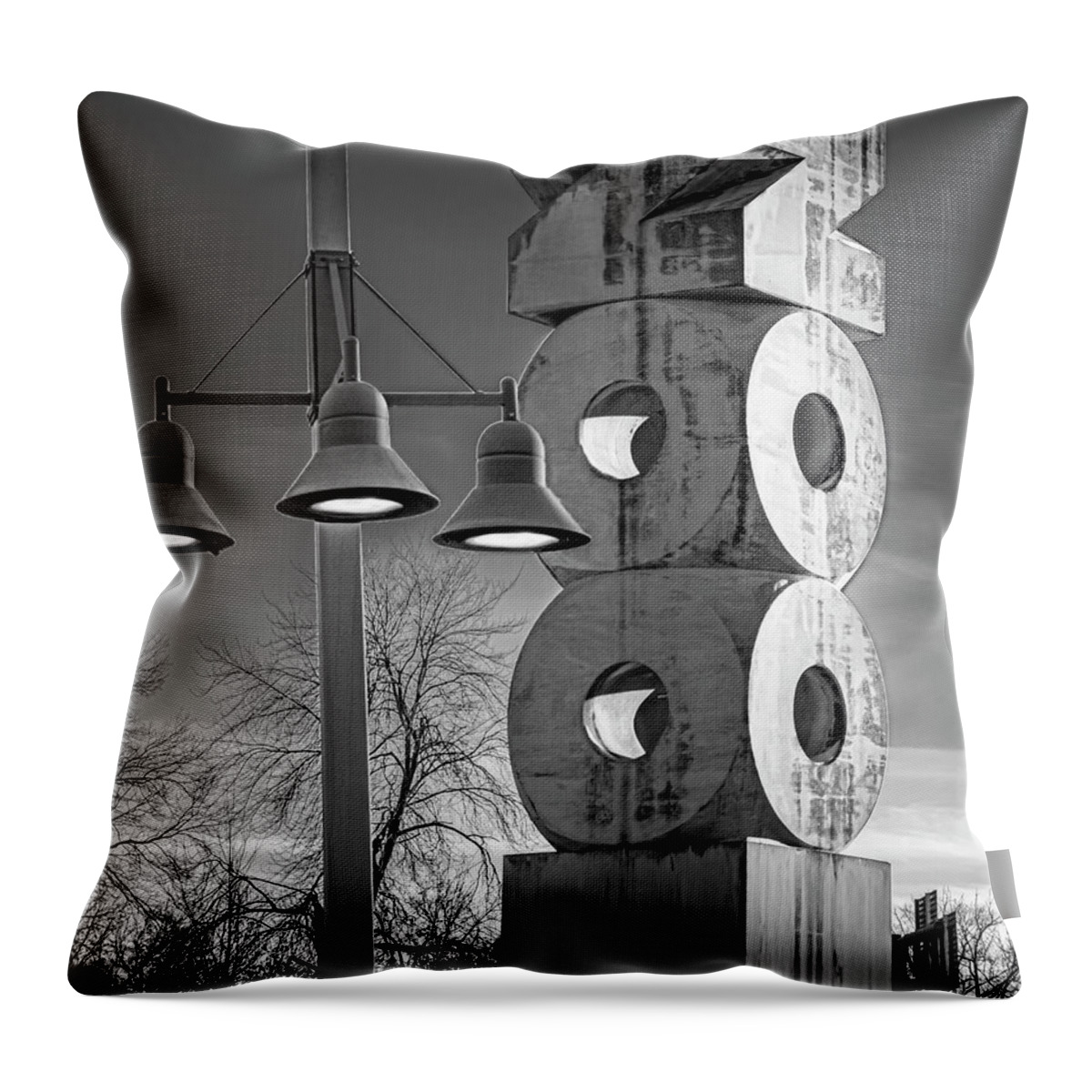 City Throw Pillow featuring the photograph Sunset At The Zoo by Michael Smith