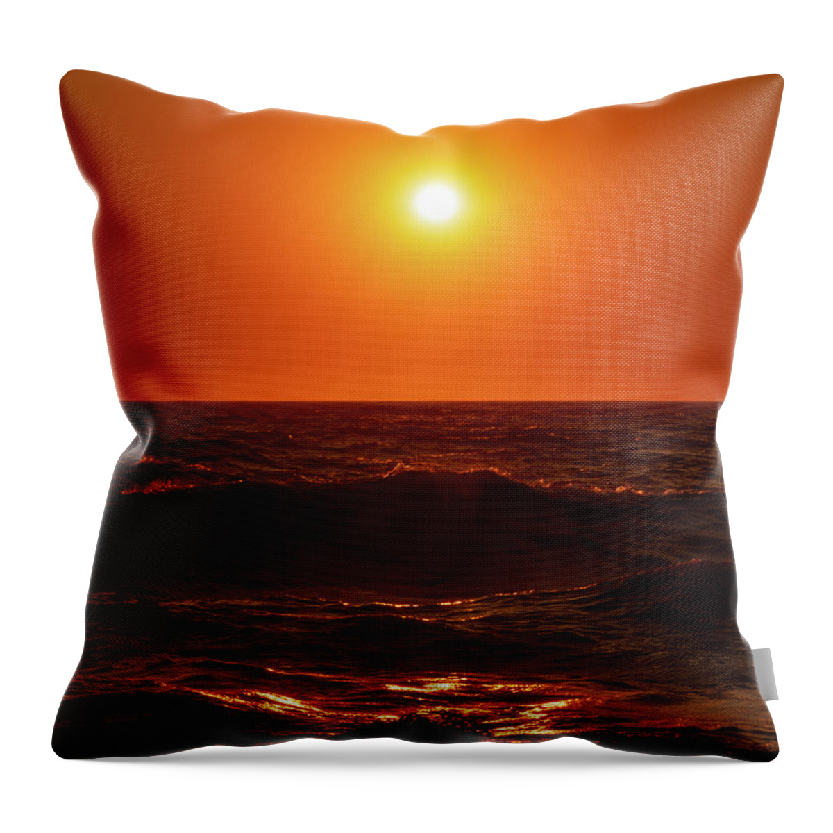Sunset Throw Pillow featuring the photograph Sunset Haze by Gary Skiff