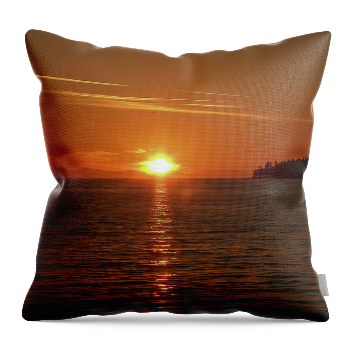 Canada Throw Pillow featuring the photograph Sunset Island by Loyd Towe Photography