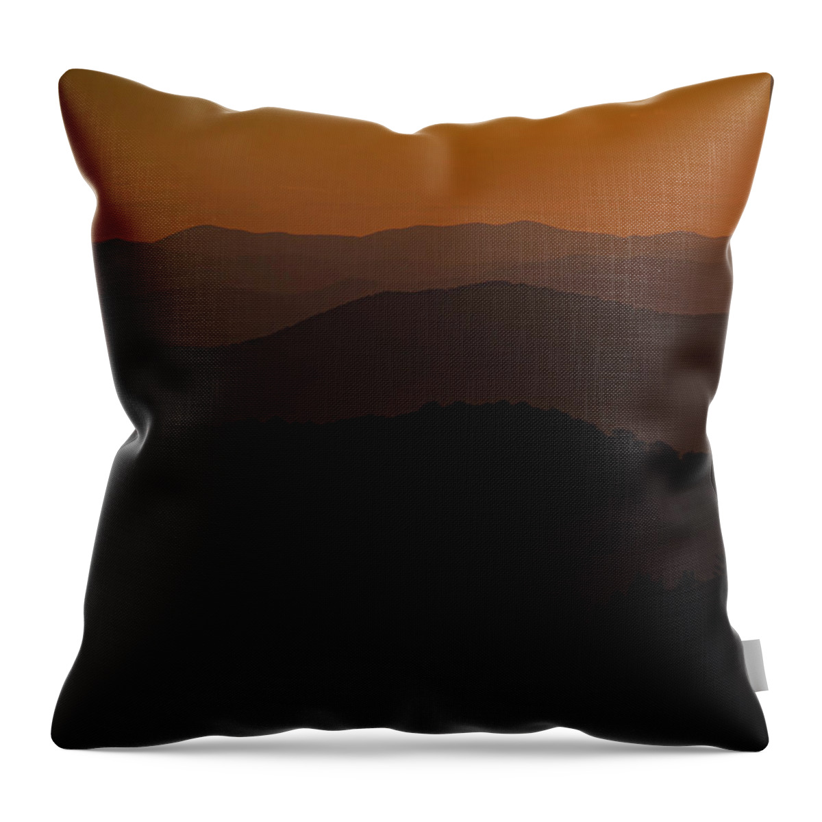 Mountain Throw Pillow featuring the photograph Sunset Layers by Go and Flow Photos