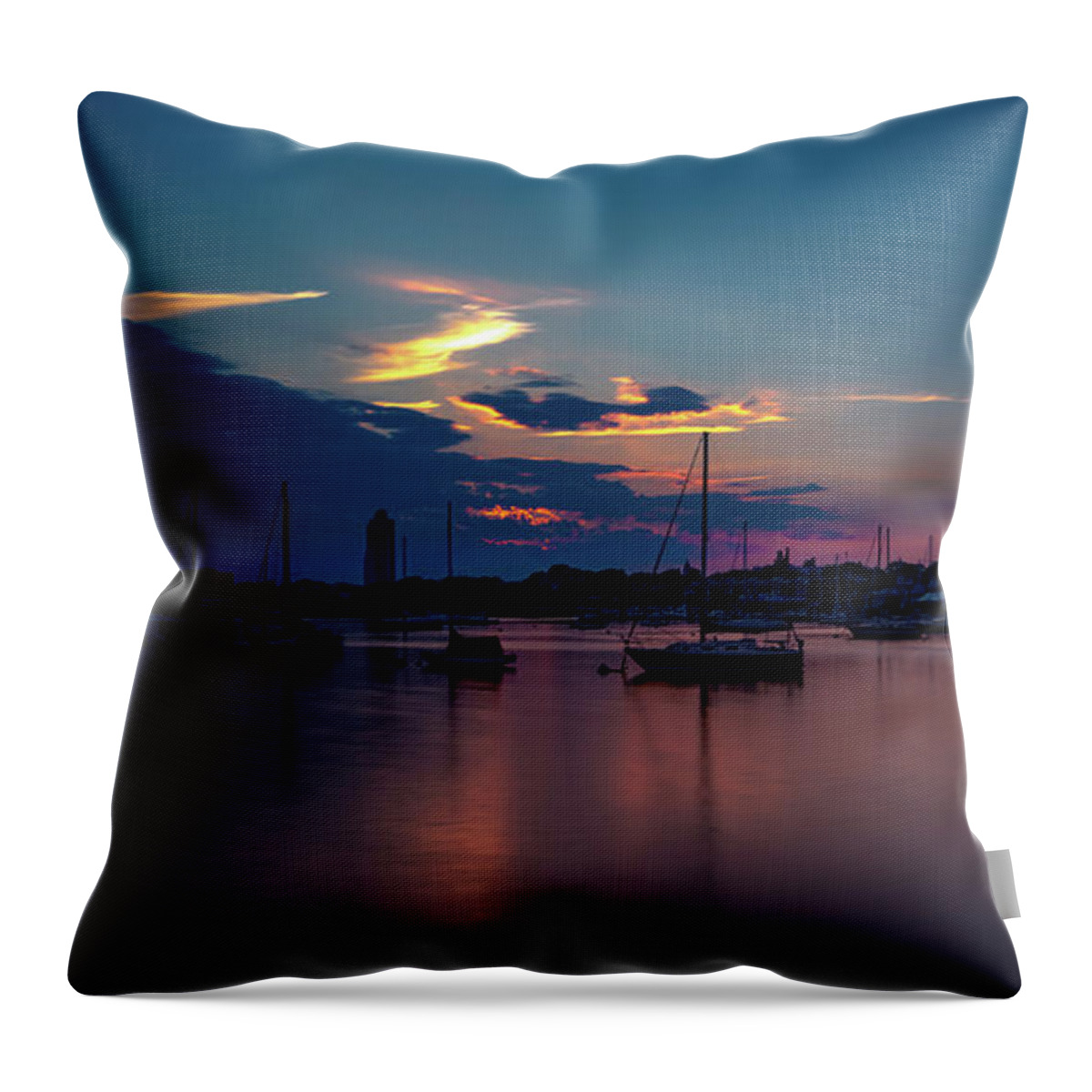2020 Throw Pillow featuring the photograph Sunset Marina by Stef Ko