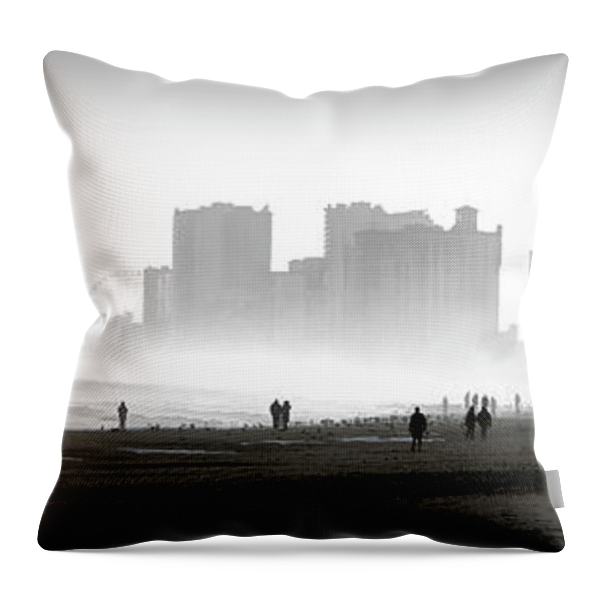 Sunset Throw Pillow featuring the photograph Sunset on Myrtle Beach by Allen Carroll