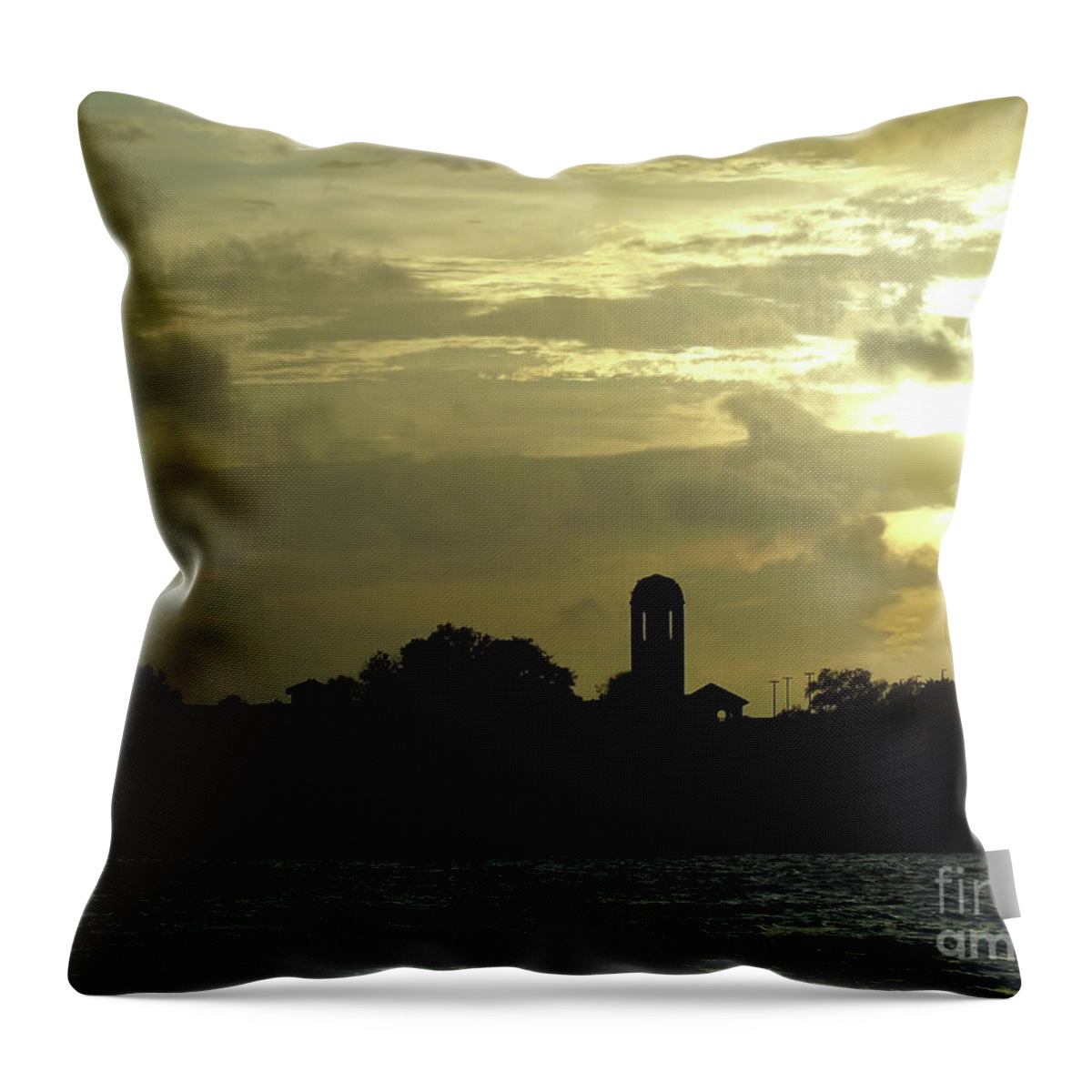 St Augustine Throw Pillow featuring the photograph Sunset Over The Castillo by D Hackett