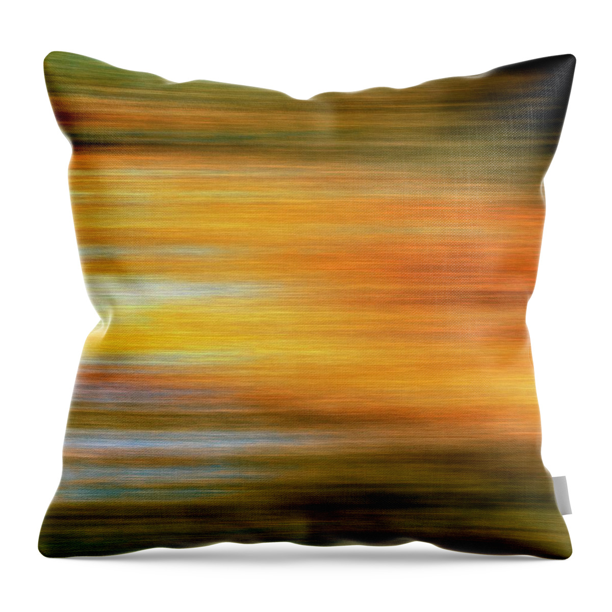 Abstract Throw Pillow featuring the photograph Sunset over the lake by Al Fio Bonina