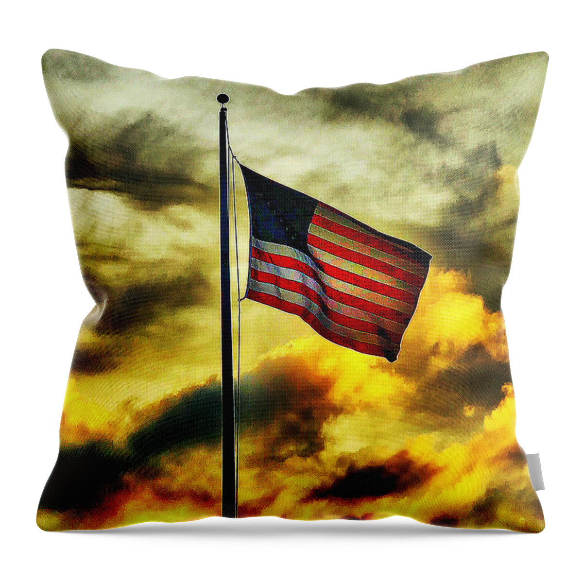  Throw Pillow featuring the photograph Sunset USA by Stephen Dorton