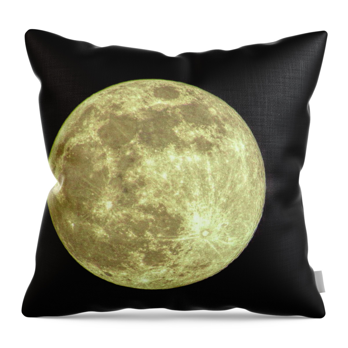 Home Throw Pillow featuring the photograph Super Moon - April 7, 2020 by Jeff Iverson