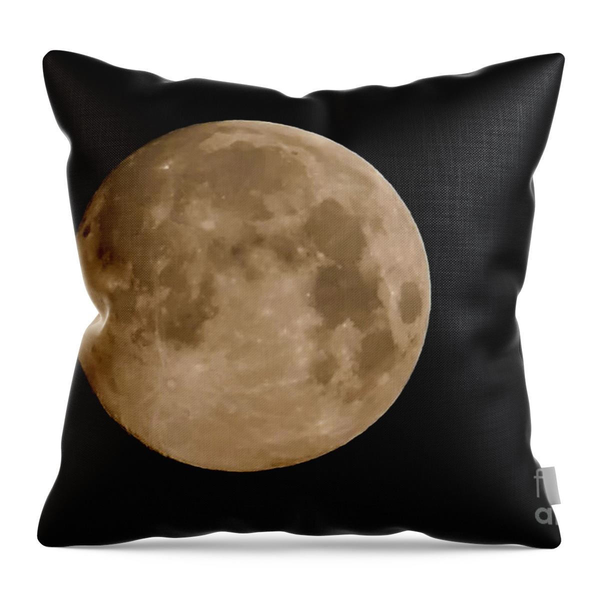 Super Moon Throw Pillow featuring the photograph Super Moon with Black Background by Sandra J's