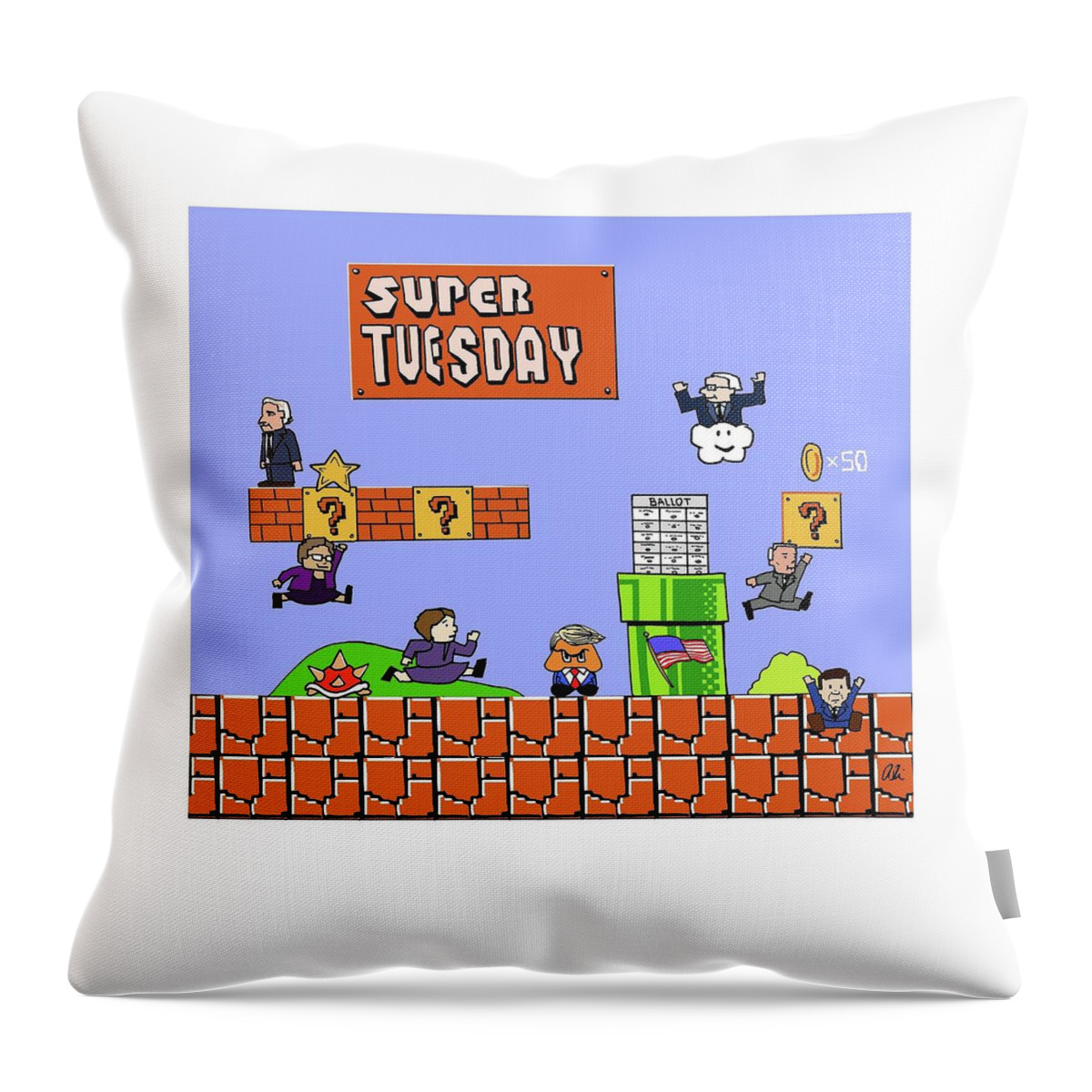 Super Tuesday Throw Pillow