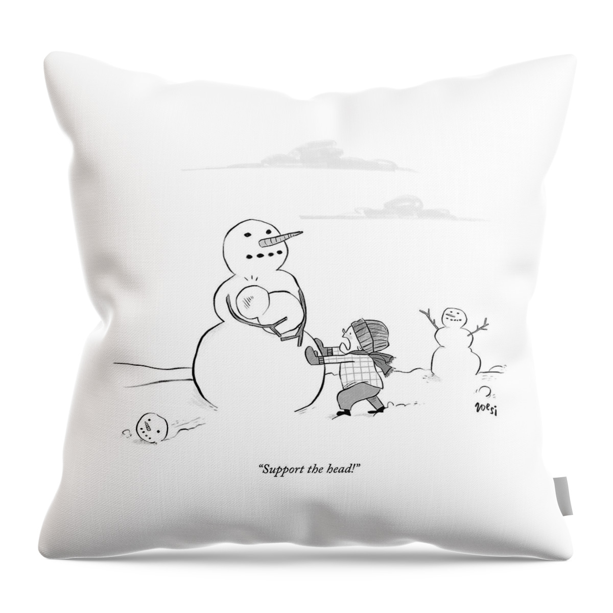 Support The Head Throw Pillow